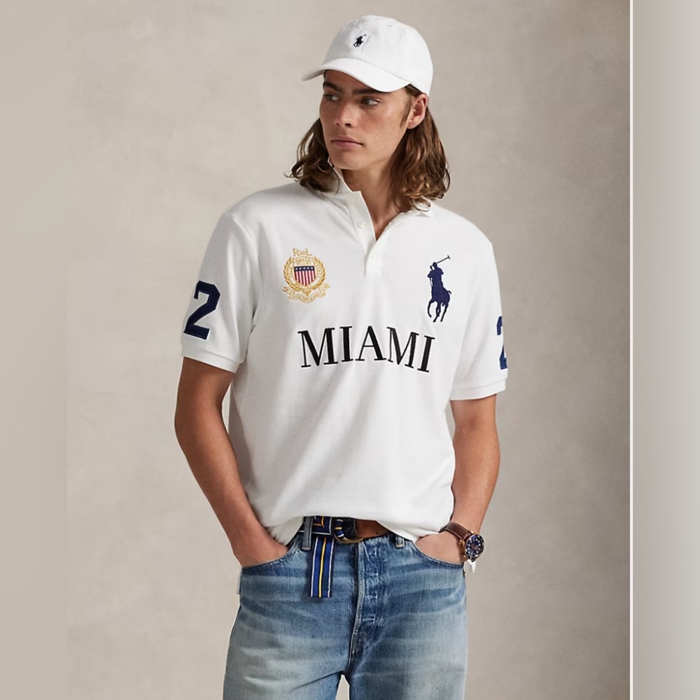 Polo by Ralph Lauren White Miami Polo Shirt - S